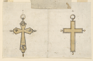 Drawing, Designs for Two Cross Pendants