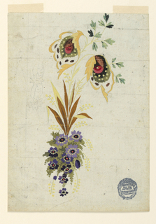 Drawing, Unfinished Design for a Waistcoat