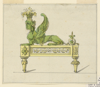 Drawing, Design for a Firedog