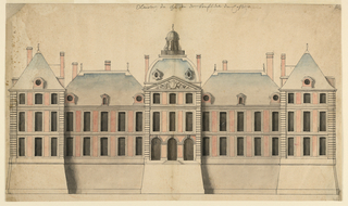 Drawing, The Rear Elevation of the Chateau de Boufflers