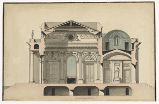 Drawing, Section of a Villa
