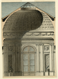 Drawing, Section of a Circular Pavilion