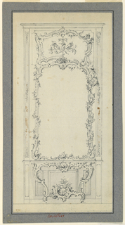 Drawing, Design of a Console Table with a Mirror