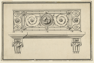 Drawing, Design for a Wrought-Iron Balcony