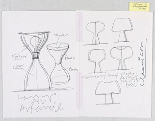 Drawing, Alternative Lamp Designs, for Artemide