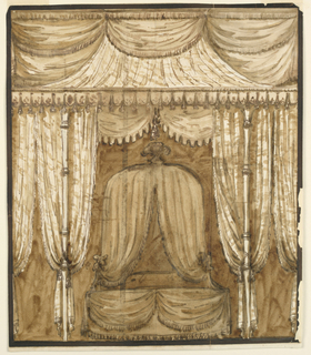 Drawing, Elevation of a Bed Alcove