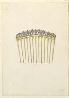 Drawing, Design for comb