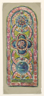 Drawing, Design for Memorial Window, Beecher Memorial Church, Brooklyn, NY