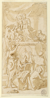 Drawing, Virgin and Child with Saints