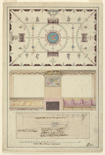 Drawing, Design for Living Room with Alternate Suggestions