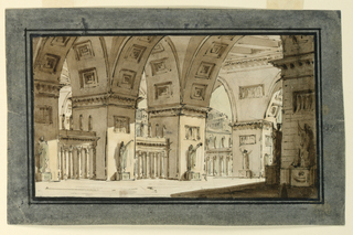 Drawing, Stage Design, Interior of Palace