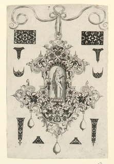Print, Plate 7, from a series of eight pendant designs with the cardinal virtues