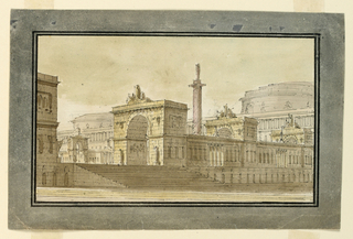 Drawing, Stage Design, Group of Palace Buildings