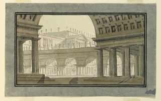 Drawing, Stage Design, Group of Palace Buildings