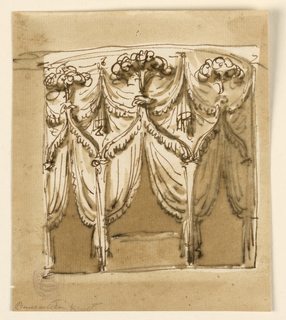 Drawing, Elevation of an Alcove