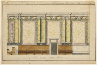 Drawing, Elevation of a Side Chapel of the Congregation of St. Roch in Rome