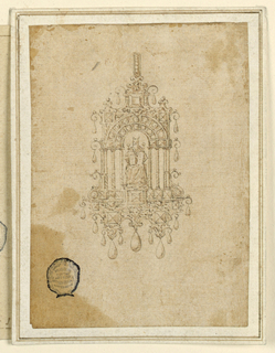 Drawing, Design for a Pendant with Moses