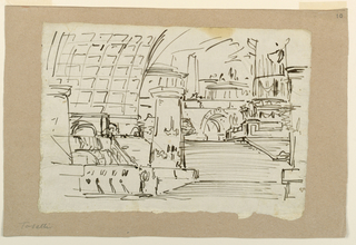 Drawing, Stage Design, Group of Antique Buildings