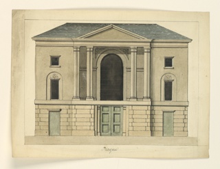 Drawing, Elevation of the Facade of a Theater, Prague