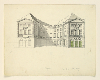 Drawing, Elevation of a Facade of a Theater, The Hague