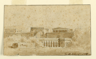 Drawing, Stage Design, Antique Buildings