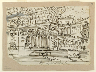 Drawing, Stage Design, Royal Palace in Classical Style