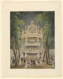 Print, Vauxhall Garden from Ackermann's Repository