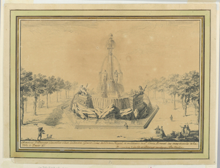 Drawing, Design for a Fountain in a Park