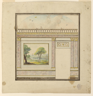 Drawing, Design for a Painted Wall Decoration