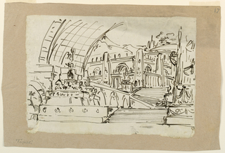 Drawing, Stage Design, Group of Antique Monuments