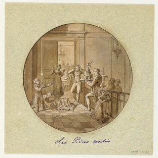 Drawing, Design for a Painted Porcelain Plate, Les Pièces Montées (Tiered Cakes) for the Service des Objets de Dessert (Dessert Service)