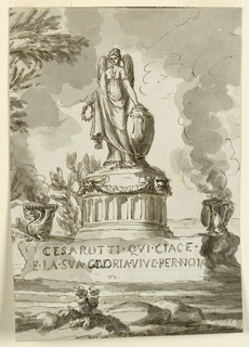 Drawing, Sepulchral Monument for Melchiore Cesarotti, Professor in Padua