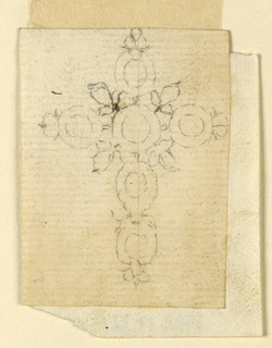 Drawing, Cross Pendant