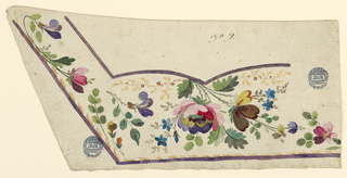 Drawing, Unfinished design for a Waistcoat