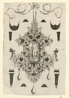 Print, Plate 8, from a series of eight pendant designs with the cardinal virtues