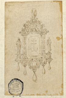Drawing, Design for a Pendant in Shape of Niche