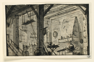 Drawing, Stage Design, Kitchen