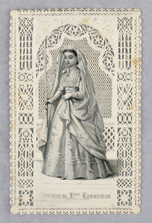 Ephemera, cut decorated card