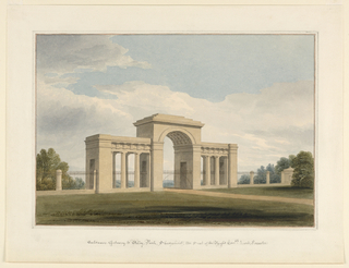 Drawing, Entrance gateway to Willey Park, Shropshire