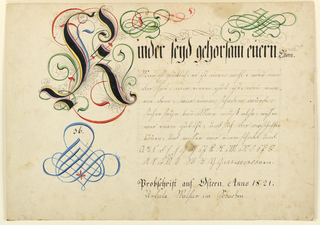 Calligraphy, Easter greeting