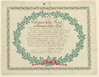 Calligraphy, Baptismal Greeting