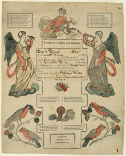 Fraktur, Taufschein [Birth Certificate]