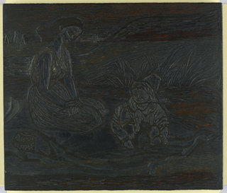 Print, At the Seashore (Woodblock)