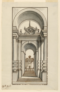 Drawing, Entryway with Steps