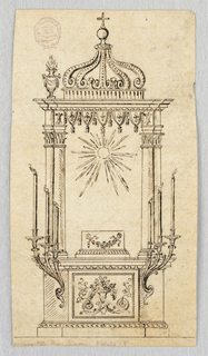 Drawing, Design for a Baldacchino for the Exhibition of the Host