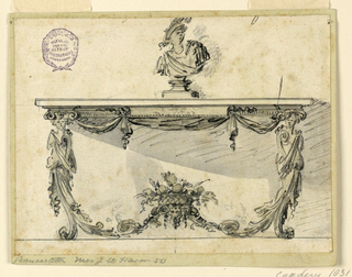 Drawing, Design for a Console Table