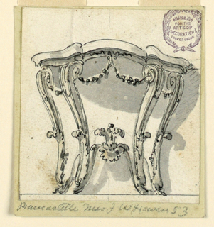Drawing, Design for a Console Table