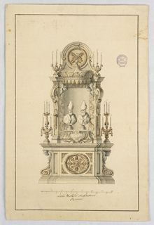 Drawing, Design for a Reliquary