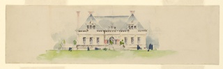 Drawing, Elevation of Mansion