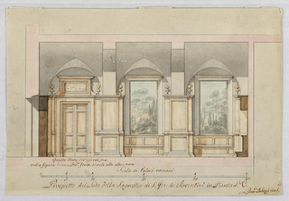 Drawing, Project for the Interior of the Sacristy of St. Giovanni de’ Florentini in Rome